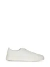Santoni Leather Sneakers With Double Buckle-inspired Sides In White