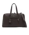 Santoni Double-handle Travel Bag In Black