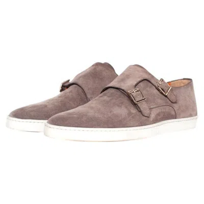 Pre-owned Santoni , Double Monk Strap Sneaker In Brown