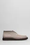 Santoni Dragon Loafers In Grey Suede In Gray