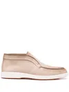 Santoni Dragon Suede Desert Boots In Neutrals
