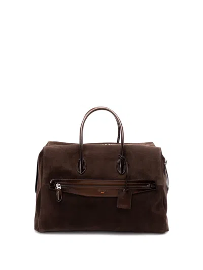 Santoni Duffle Bag In Brown