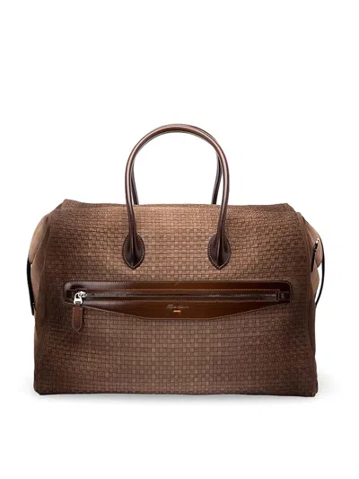 Santoni Duffle Bag In Brown