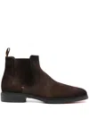 Santoni "easy" Ankle Boots In Brown