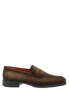 Santoni Easy Penny Loafer In Brown