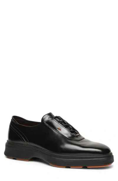 Santoni Easy Nova Derby In Black