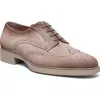 Santoni Easy Wingtip Brogue Derby In Brown