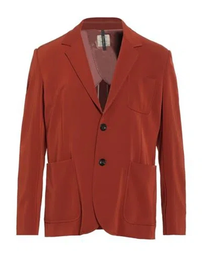 Santoni Edited By Marco Zanini Man Suit Jacket Rust Size 38 Polyester In Red