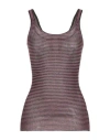 Santoni Edited By Marco Zanini Woman Tank Top Purple Size 4 Viscose In Purple