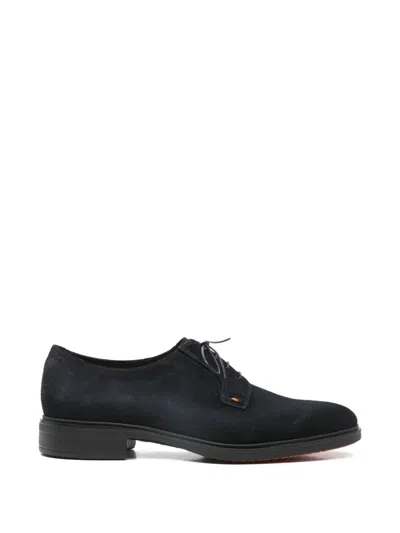 Santoni Elastic-panel Lace-up Oxford Shoes In Multi