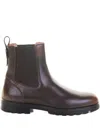 Santoni Elastic-panelled Leather Boots In Multi