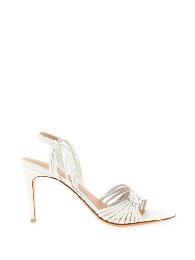 Santoni Eloise Sandals Open Toe Strappy Knotted In White