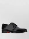 Santoni Ensley Lace Up Leather Shoes Polished In Black
