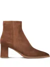 Santoni Estel Pointed-toe Boots In Brown
