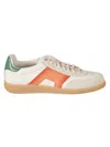 Santoni Dbs Sneakers With Contrast Panel And Rubber Sole In White