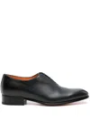 Santoni Faded-effect Leather Oxford Shoes In Blue