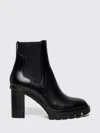 Santoni Flat Ankle Boot  Woman Color Black In Black