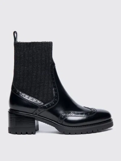 Santoni Flache Stiefeletten  Damen Farbe Schwarz In Black