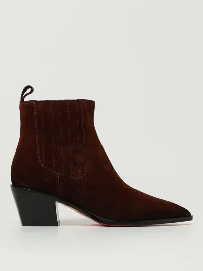 Santoni Flat Ankle Boots  Woman Color Brown