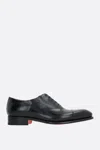 Santoni Goodyear Man Loafers Black Size 6 Leather In Black