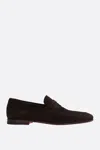 Santoni Suede Carlo Penny Loafers