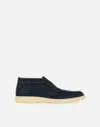 Santoni Suede Desert Boot In Blue