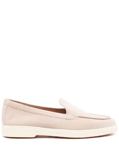 Santoni Woman Loafers Blush Size 9 Leather In Pink