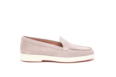 Santoni Flat Shoes In Beige