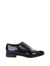 Santoni Man Lace-up Shoes Black Size 9 Leather In Black