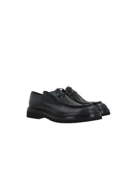 Santoni Flat Shoes In Black