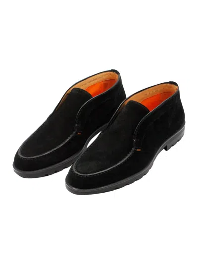 Santoni Flat Shoes In Black