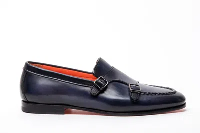 Santoni Flat Shoes In Blue