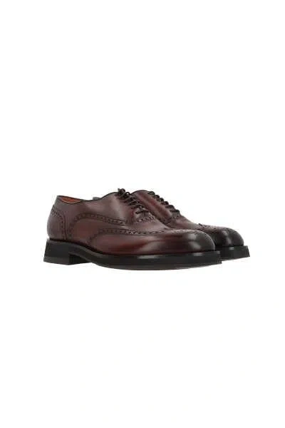 Santoni Flat Shoes In Brown