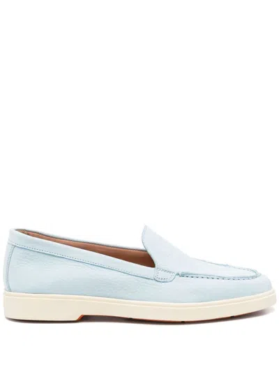 Santoni Flat Shoes In Clear Blue