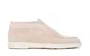 Santoni Suede Low-top Loafers Rubber Sole In Pink