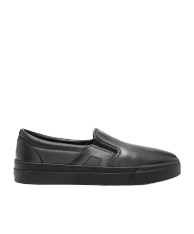 Santoni Flat Sneakers In Black