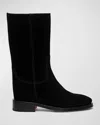 Santoni Fleeces Suede Tall Ranch Boots