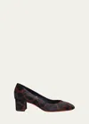 Santoni Animal-print Cavallino Low-heel Pump In Leopard