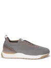 Santoni Low Top Sneakers Contrast Sole In Beige