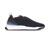 Santoni Man Sneakers Navy Size 11.5 Leather In Black