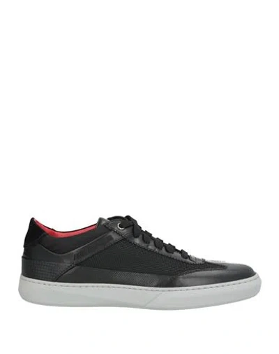 Santoni For Amg Woman Sneakers Black Size 5.5 Leather, Textile Fibers