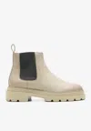 Santoni Woman Ankle Boots Beige Size 8 Leather In Neutral