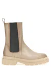 Santoni 'forrester' Ankle Boots Chunky Sole In Beige