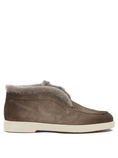 Santoni "fortune" Loafers In Brown
