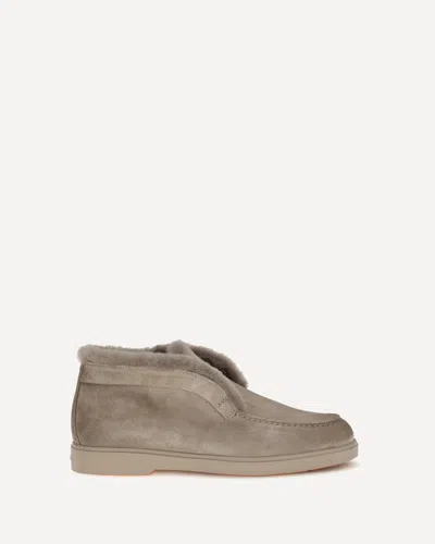 Santoni Fortune Suede Ankle Boots In Brown