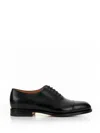 Santoni Man Lace-up Shoes Black Size 5.5 Soft Leather