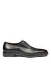 Santoni French Leather And Rubber Background In Black