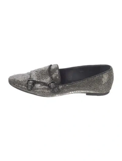 Pre-owned Santoni Glitter Patterned Loafers In Multicolor