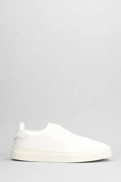 Santoni Dbs1 Sneakers In White Leather
