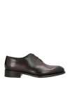 Santoni Goodyear Man Lace-up Shoes Dark Brown Size 9 Leather